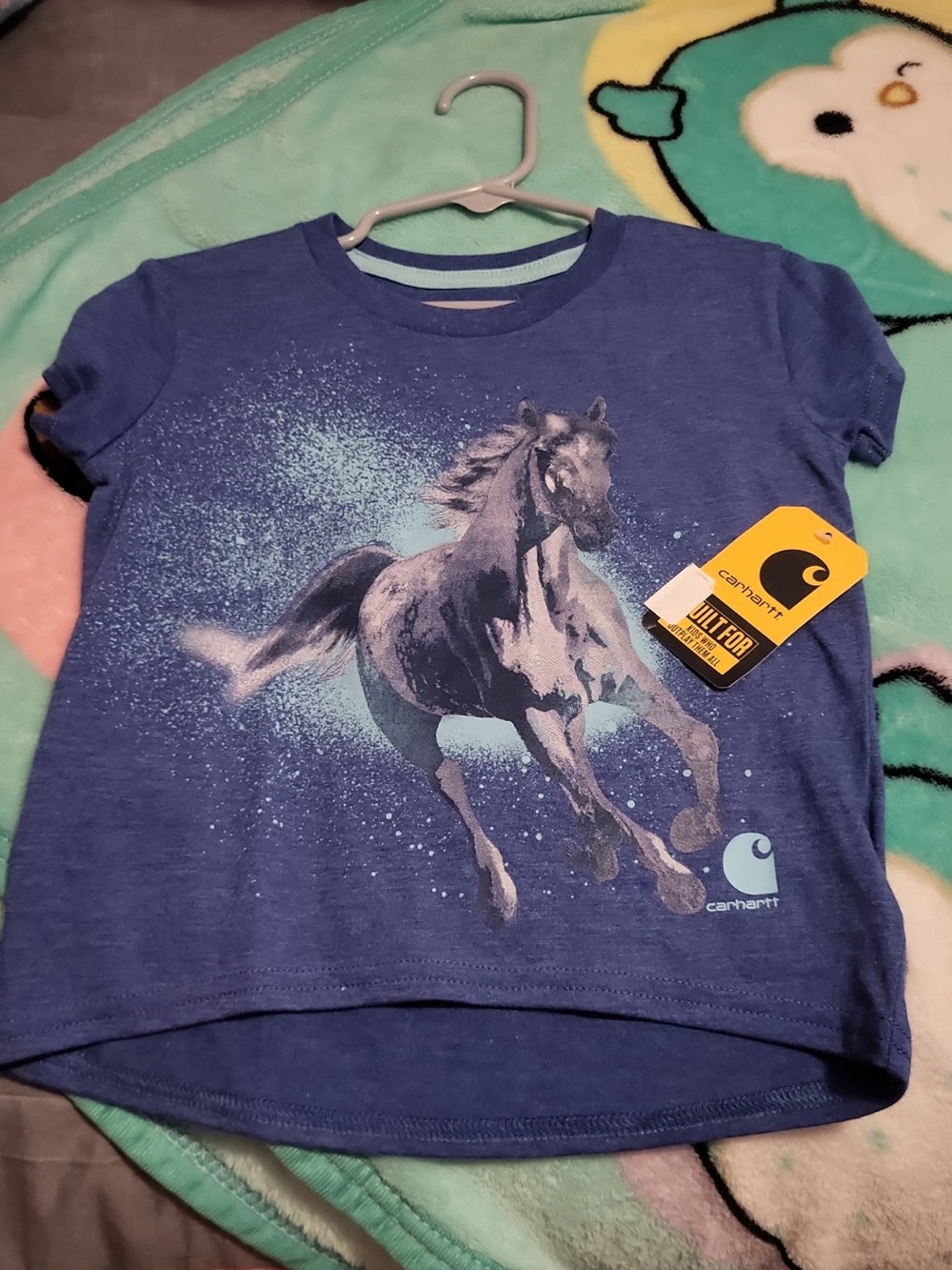 Carhartt Girls' Blue Horse Splash Graphic Tee